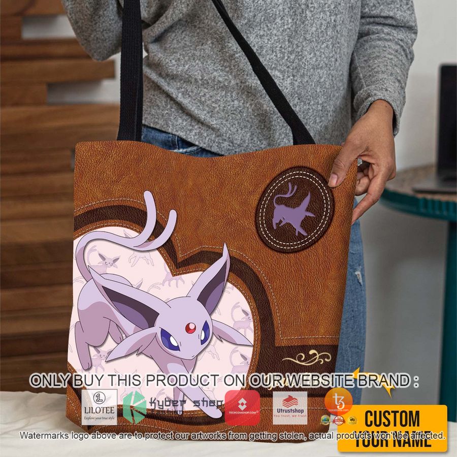 personalized pokemon espeon brown all over tote bag 1 29584