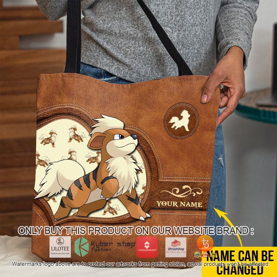 personalized pokemon growlithe all over tote bag 1 61599
