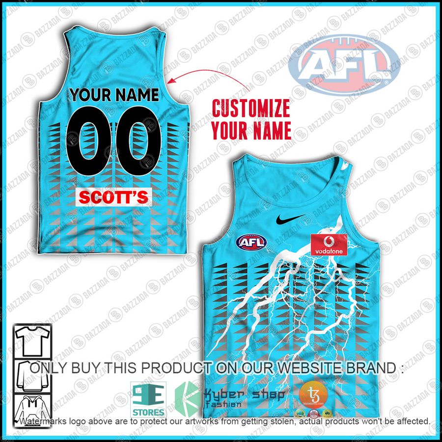 personalized port adelaide elemination final heritage prison bars guernsey vodafone blue tank top 1 57298