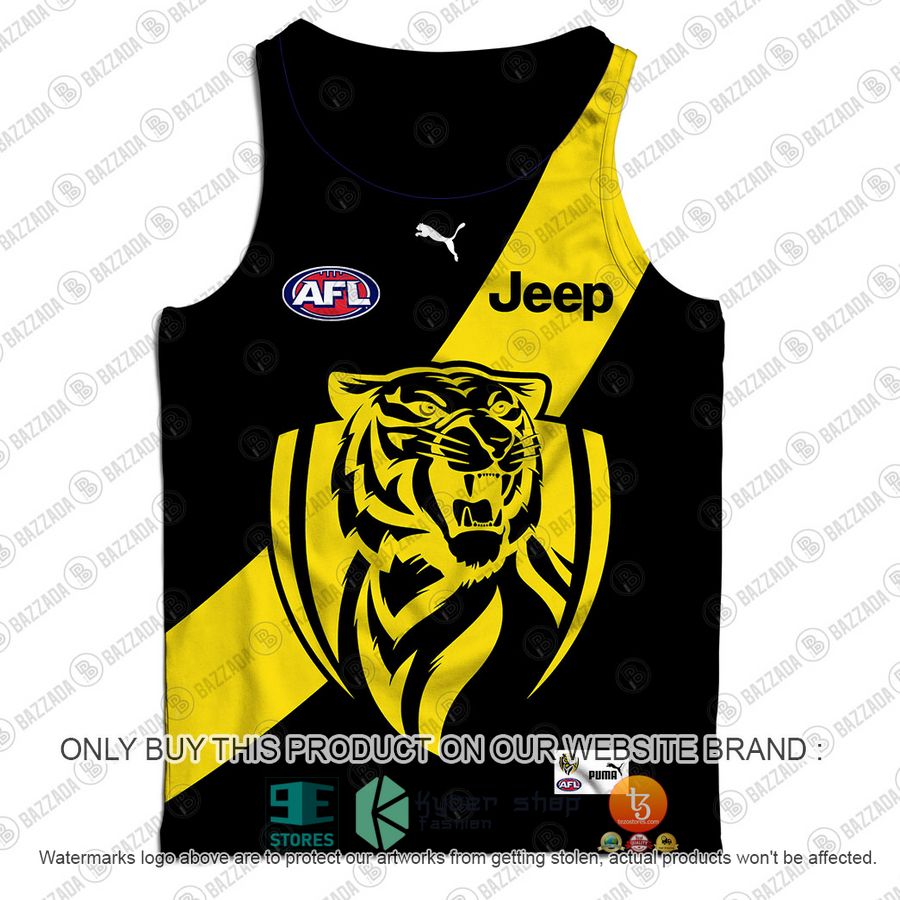 personalized richmond tigers football club vintage retro afl guernsey jeep black tank top 2 69649