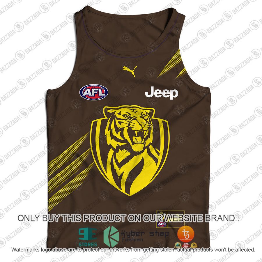 personalized richmond tigers football club vintage retro afl guernsey jeep brown tank top 2 51903