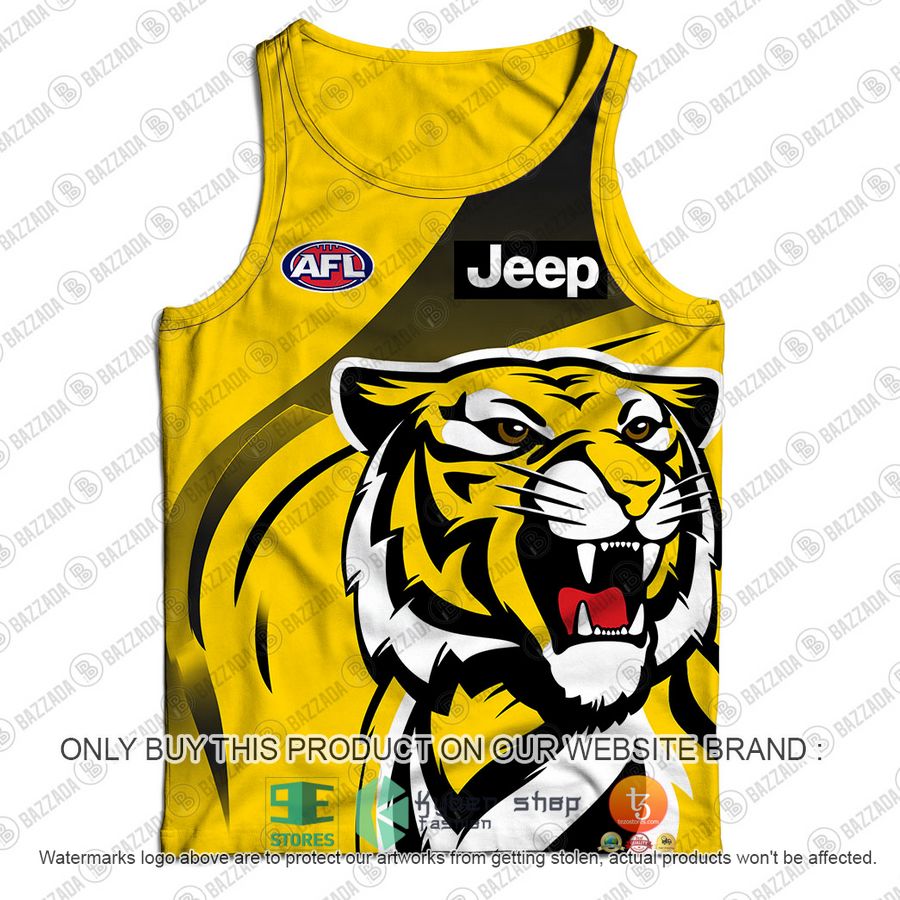 personalized richmond tigers football club vintage retro afl guernsey jeep yellow tank top 2 64303