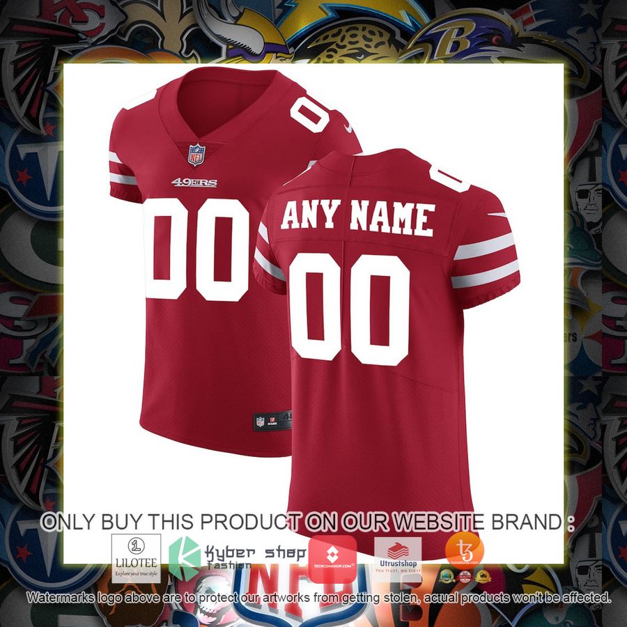 personalized san francisco 49ers nike vapor untouchable elite scarlet football jersey 1 75987