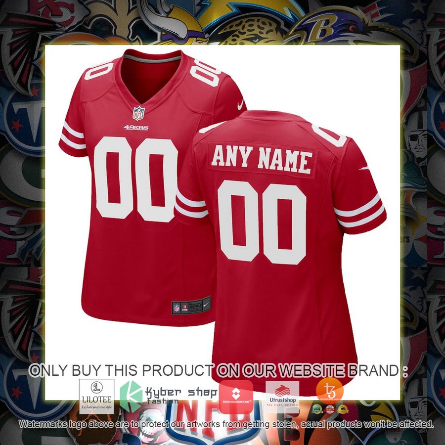 personalized san francisco 49ers nike womens scarlet football jersey 1 18189