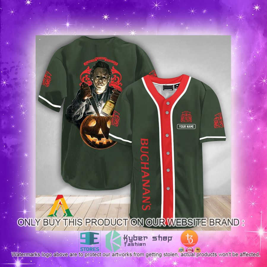 NEW Personalized Scary Michael Myers Pumpkin Buchanan's Baseball Shirt 4 personalized scary michael myers pumpkin buchanans baseball jersey 4 64192