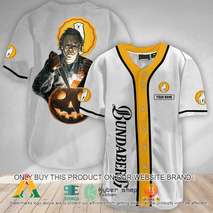 personalized scary michael myers pumpkin bundaberg baseball jersey 1 65037