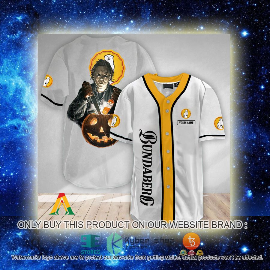 NEW Personalized Scary Michael Myers Pumpkin Bundaberg Baseball Shirt 2 personalized scary michael myers pumpkin bundaberg baseball jersey 2 77735