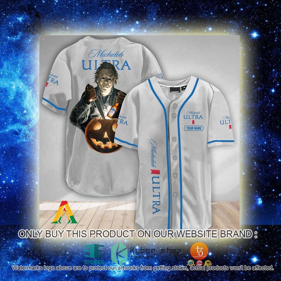NEW Personalized Scary Michael Myers Pumpkin Michelob ULTRA Jersey 2 personalized scary michael myers pumpkin michelob ultra jersey 2 58781