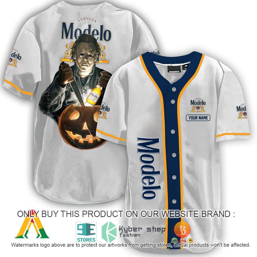 personalized scary michael myers pumpkin modelo baseball jersey 1 65919
