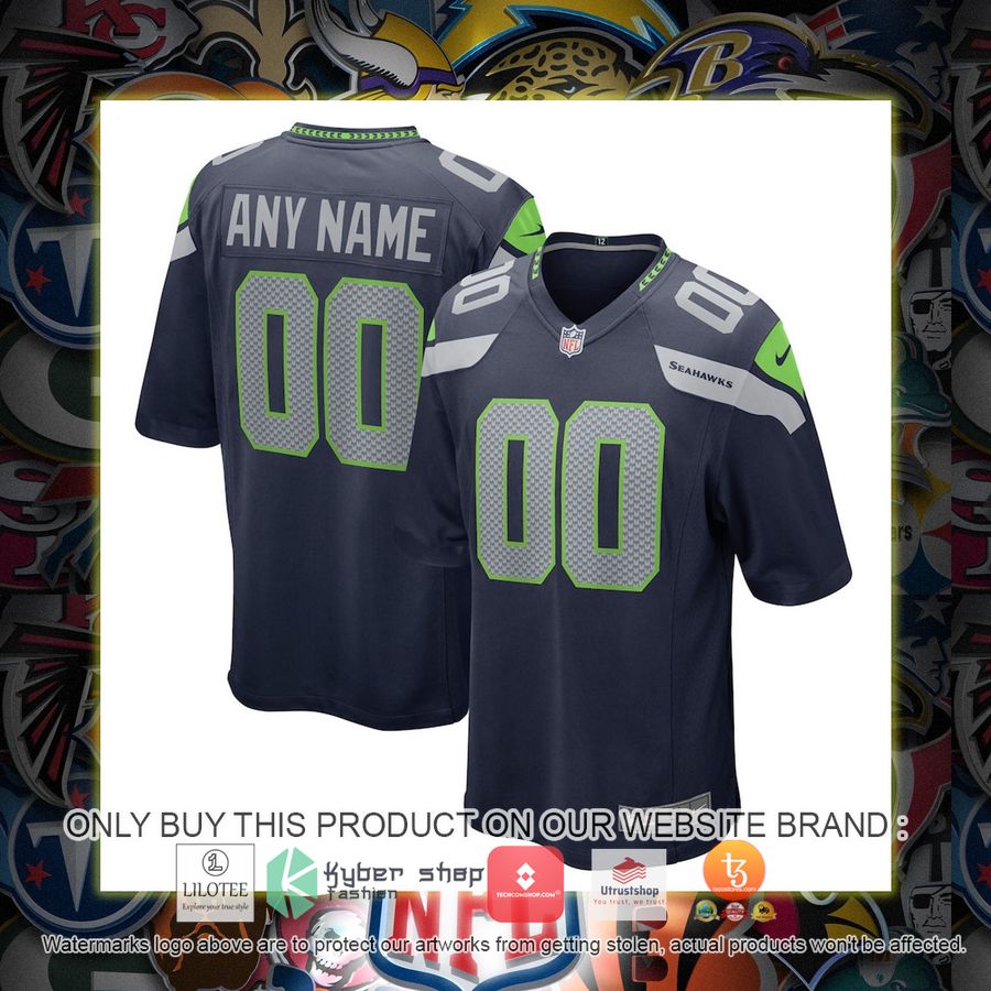 HOT Seattle Seahawks Nike Game Player Navy Personalized Football Jersey 1 personalized seattle seahawks nike game player navy football jersey 1 37742