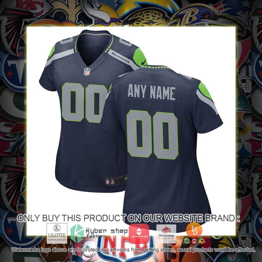 HOT Seattle Seahawks Nike Women's College Navy Personalized Football Jersey 7 personalized seattle seahawks nike womens college navy football jersey 1 42450