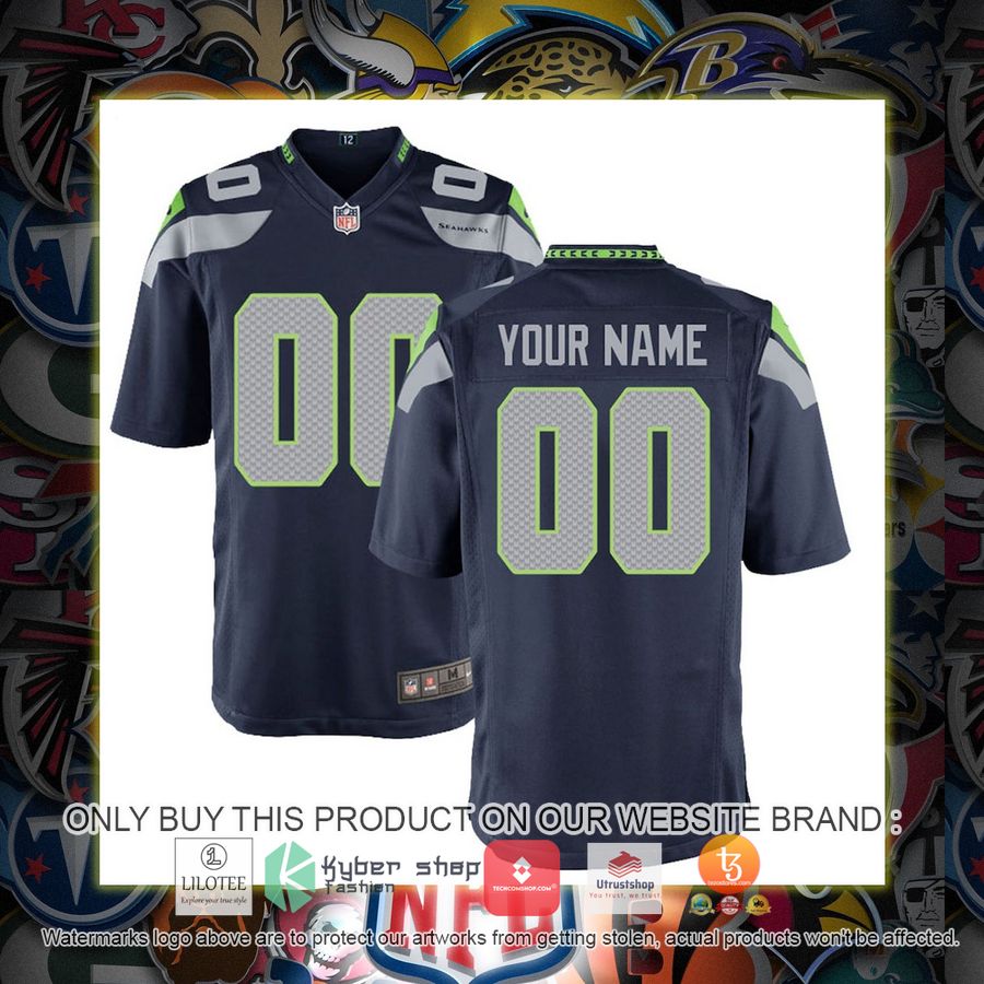 HOT Seattle Seahawks Nike Youth College Navy Personalized Football Jersey 6 personalized seattle seahawks nike youth college navy football jersey 1 65071