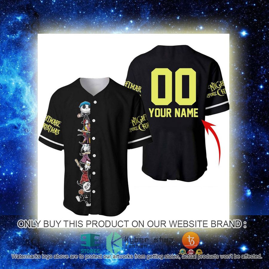 NEW Personalized Squad Nightmare Before Christmas Baseball Shirt 2 personalized squad nightmare before christmas baseball jersey 2 93824