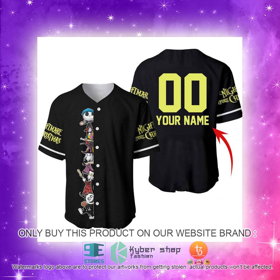 NEW Personalized Squad Nightmare Before Christmas Baseball Shirt 4 personalized squad nightmare before christmas baseball jersey 4 3219