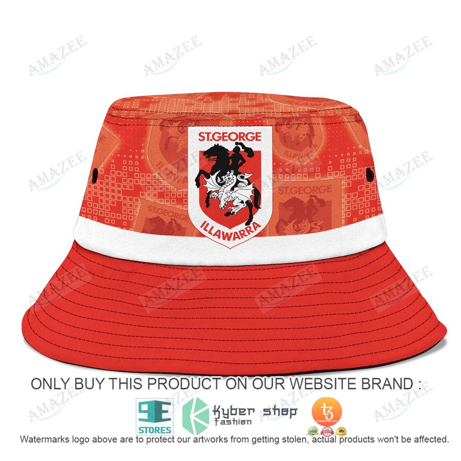 personalized st george illawarra dragons orange bucket hat 1 66708