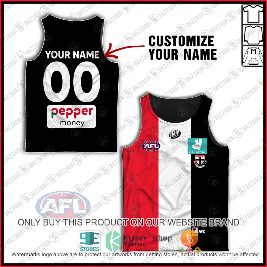 personalized st kilda saints football club vintage retro afl guernsey deliveroo tank top 1 25713