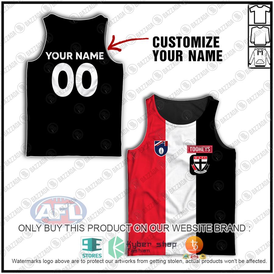 personalized st kilda saints football club vintage retro afl guernsey tooheys tank top 1 89923