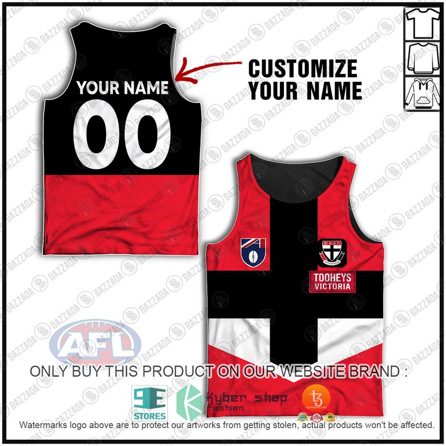personalized st kilda saints football club vintage retro afl guernsey tooheys victoria tank top 1 33413