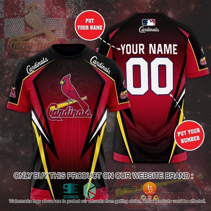 personalized st louis cardinals red black 3d t shirt 1 61963