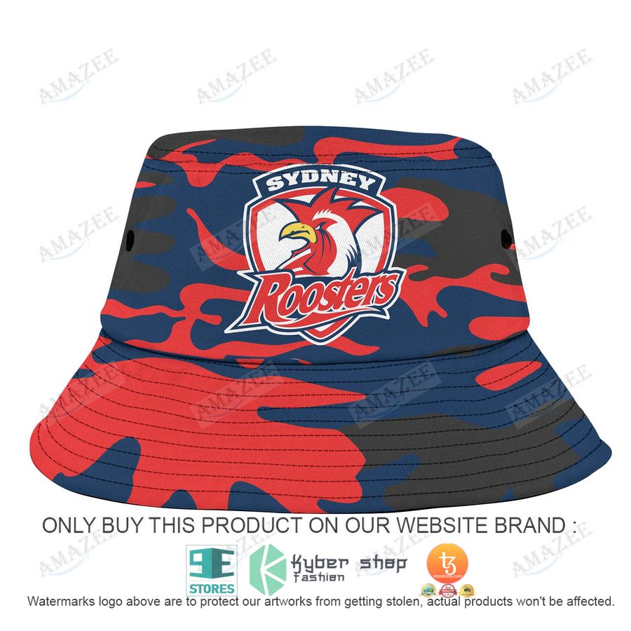 personalized sydney roosters camo bucket hat 1 28181