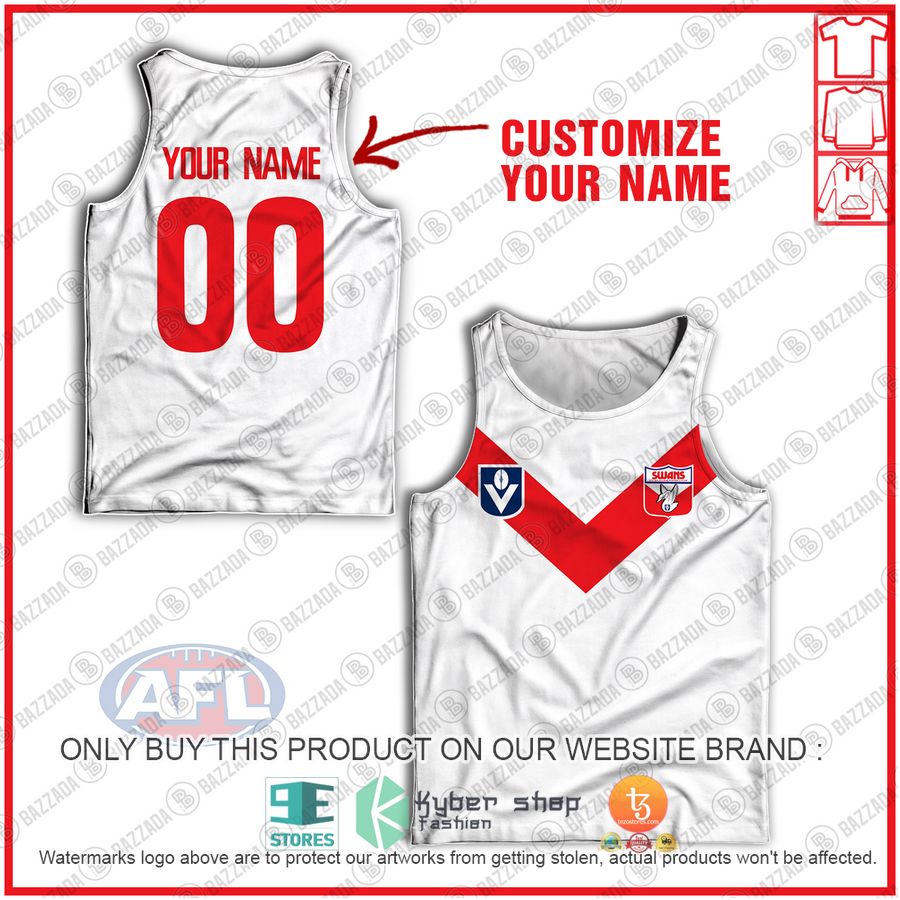 personalized sydney swans football club vintage retro afl vfl guernsey tank top 1 95352
