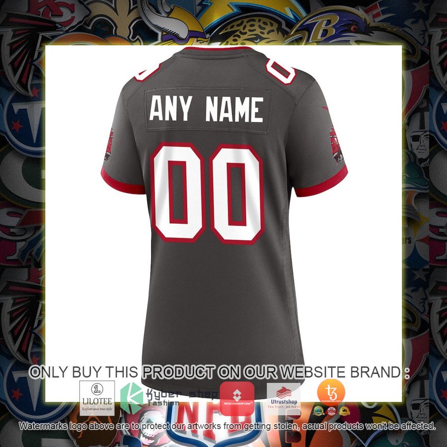 HOT Tampa Bay Buccaneers Nike Women's Alternate Pewter Personalized Football Jersey 3 personalized tampa bay buccaneers nike womens alternate pewter football jersey 3 47207
