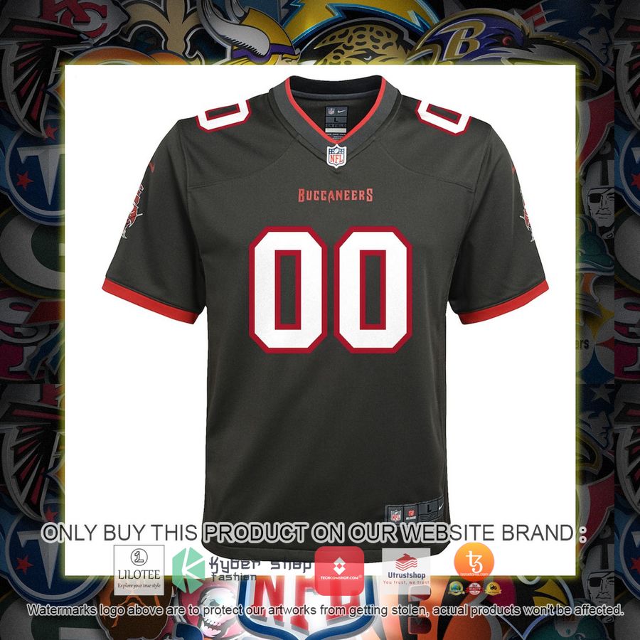 HOT Tampa Bay Buccaneers Nike Youth Alternate Pewter Personalized Football Jersey 2 personalized tampa bay buccaneers nike youth alternate pewter football jersey 2 71187