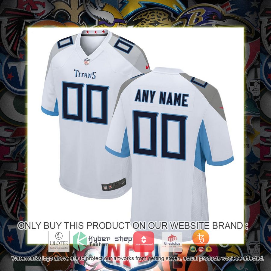 HOT Tennessee Titans Nike White Personalized Football Jersey 1 personalized tennessee titans nike white football jersey 1 25698