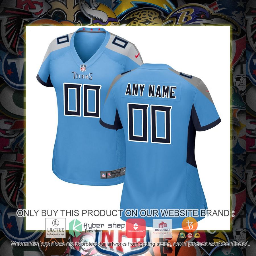 HOT Tennessee Titans Nike Women's Alternate Light Blue Personalized Football Jersey 6 personalized tennessee titans nike womens alternate light blue football jersey 1 50780