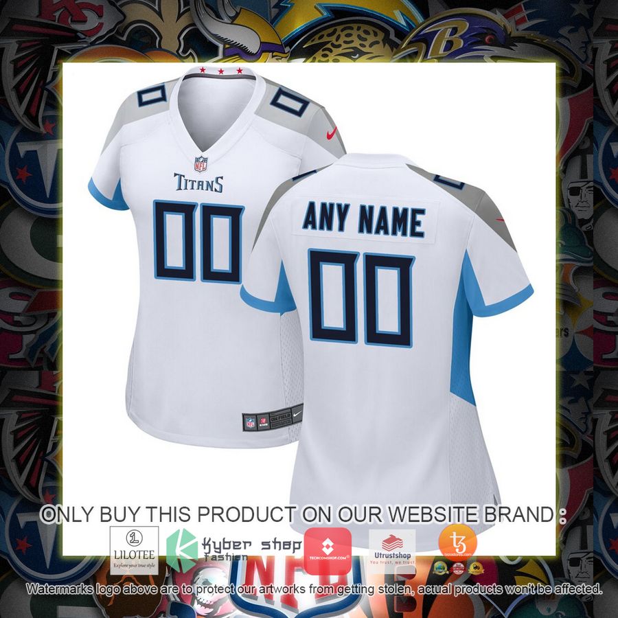 personalized tennessee titans nike womens white football jersey 1 85932
