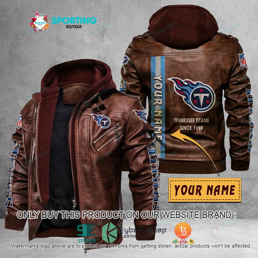 NEW NFL Tennessee Titans Since 19 Custom Name Leather Jacket 2 personalized tennessee titans since 19 leather jacket 2 95695
