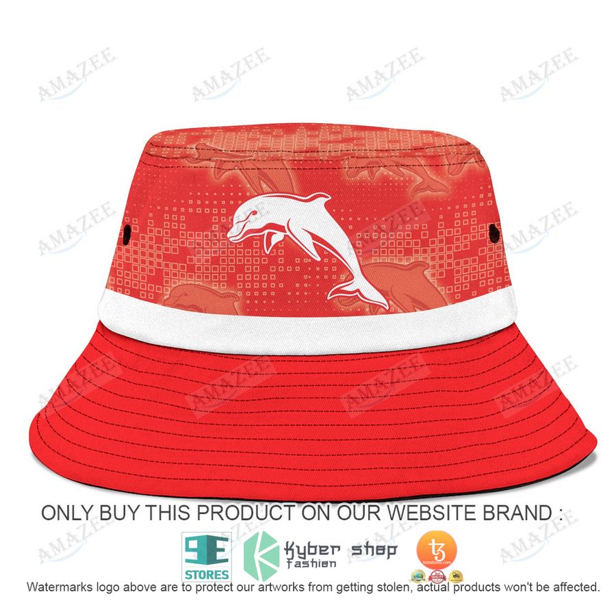 personalized the dolphins red bucket hat 1 19057
