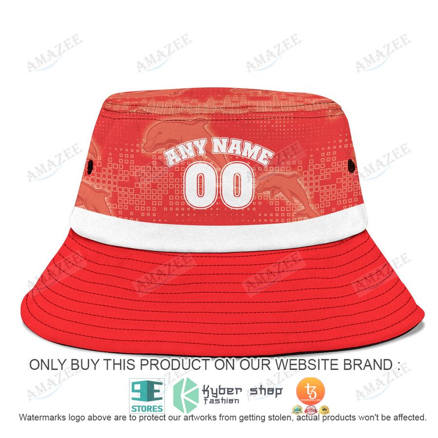 personalized the dolphins red bucket hat 2 86454