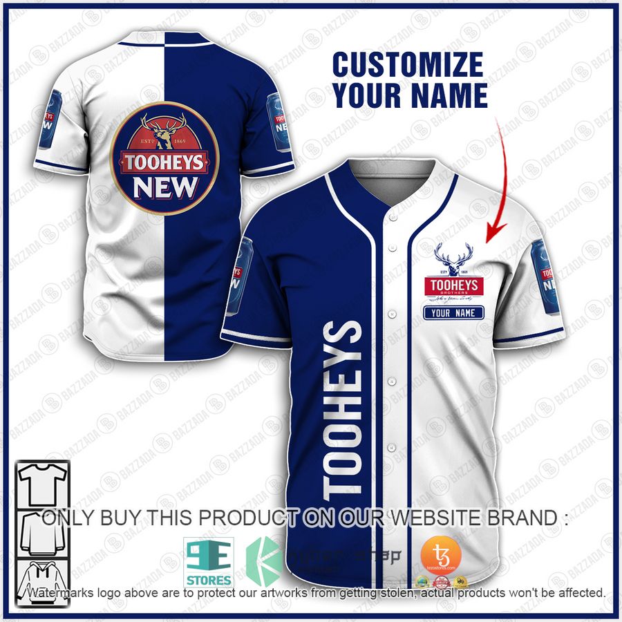 personalized tooheys baseball jersey shirt 1 75492