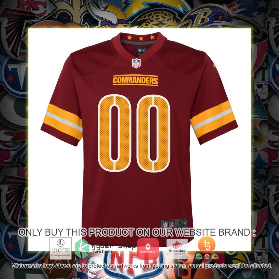 HOT Washington Commanders Nike Youth Game Player Burgundy Personalized Football Jersey 2 personalized washington commanders nike youth game player burgundy football jersey 2 15634