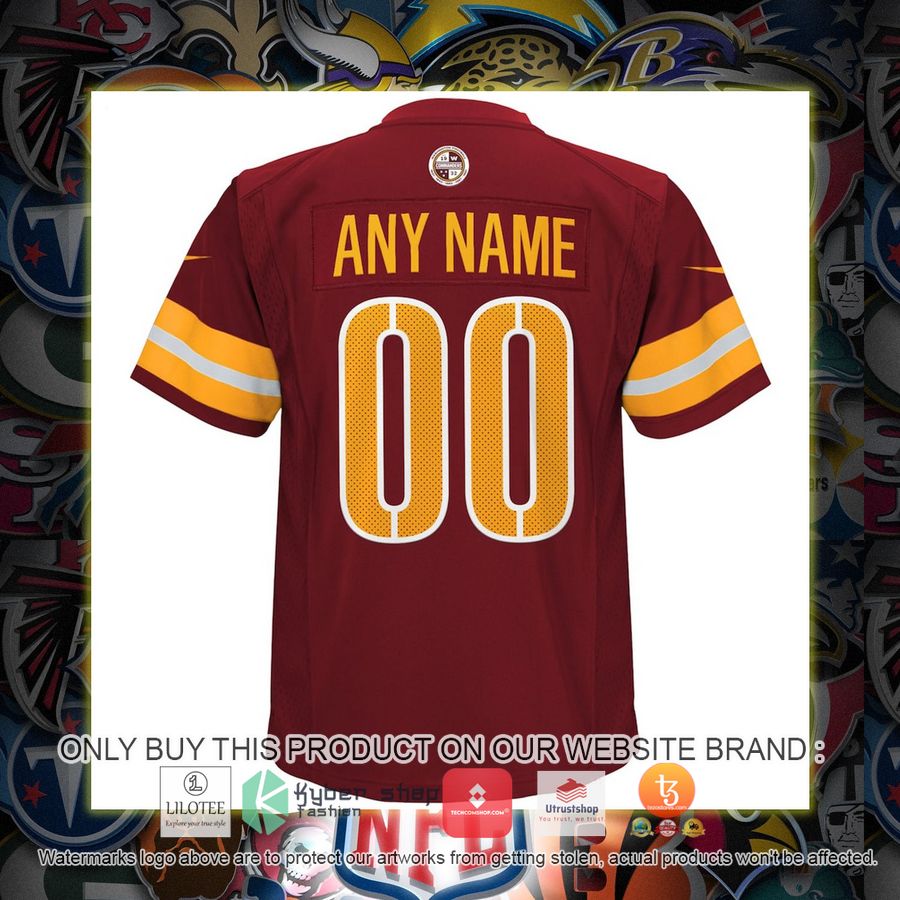 HOT Washington Commanders Nike Youth Game Player Burgundy Personalized Football Jersey 3 personalized washington commanders nike youth game player burgundy football jersey 3 40180
