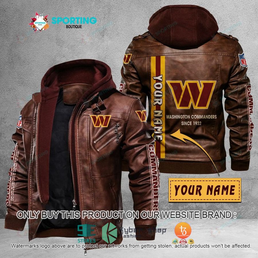 NEW NFL Washington Football Team Since 19 Custom Name Leather Jacket 2 personalized washington football team since 19 leather jacket 2 22424