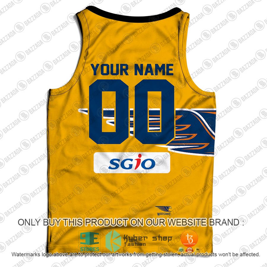 HOT WEST COAST EAGLES Football Club Vintage Retro AFL Guernsey SGIO Yellow Personalized Tank Top 3 personalized west coast eagles football club vintage retro afl guernsey sgio yellow tank top 3 62044
