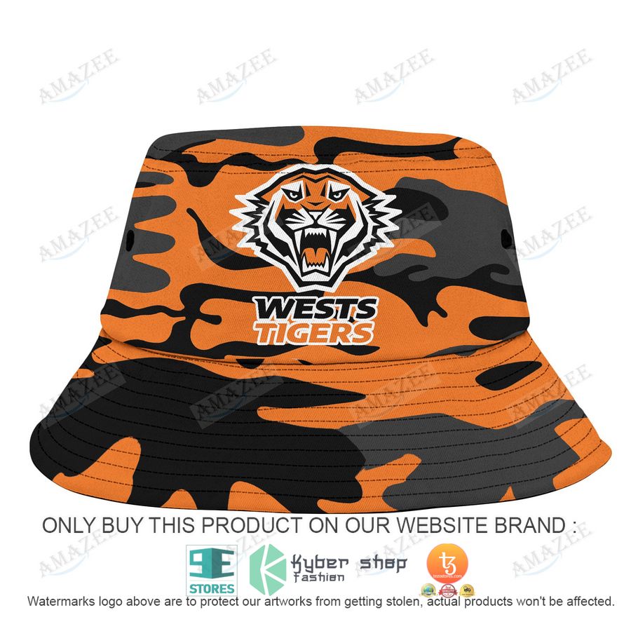 personalized wests tigers camo bucket hat 1 66648