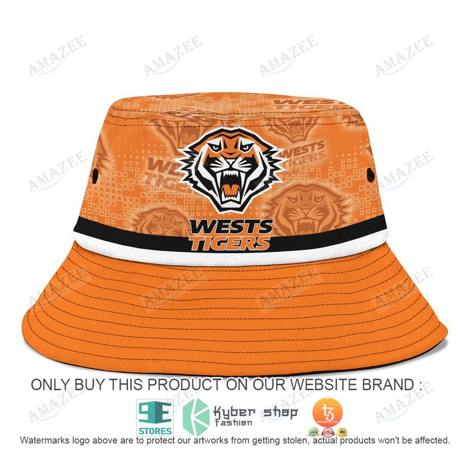 personalized wests tigers orange bucket hat 1 66359