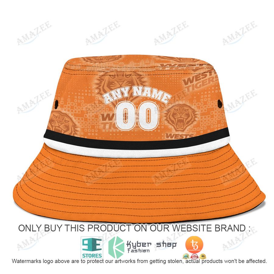 personalized wests tigers orange bucket hat 2 79849