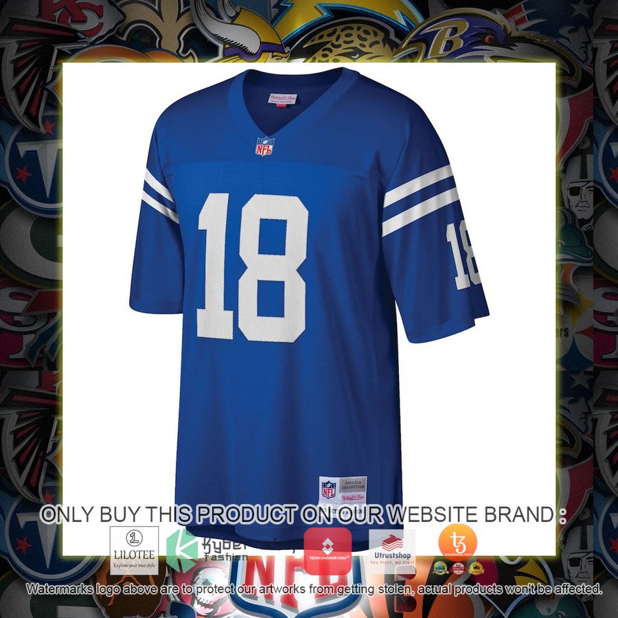 HOT Peyton Manning Indianapolis Colts Mitchell & Ness Legacy Replica Royal Football Jersey Shirt 2 peyton manning indianapolis colts mitchell ness legacy replica royal football jersey 2 72932