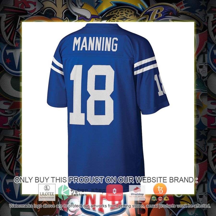 HOT Peyton Manning Indianapolis Colts Mitchell & Ness Legacy Replica Royal Football Jersey Shirt 3 peyton manning indianapolis colts mitchell ness legacy replica royal football jersey 3 44865