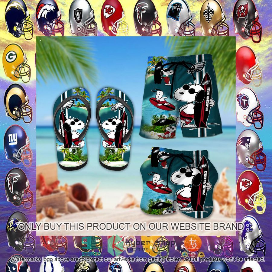 HOT Philadelphia Eagles Snoopy Surfing Hawaiian Shirt, Short 8 philadelphia eagles nfl hawaiian shirt short 8 60562