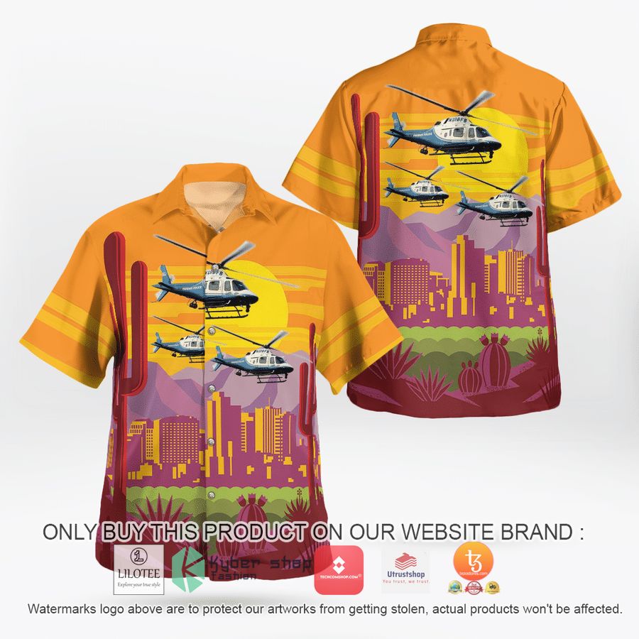 phoenix arizona phoenix police department agustawestland w119 koala helicopter hawaiian shirt 2 33667