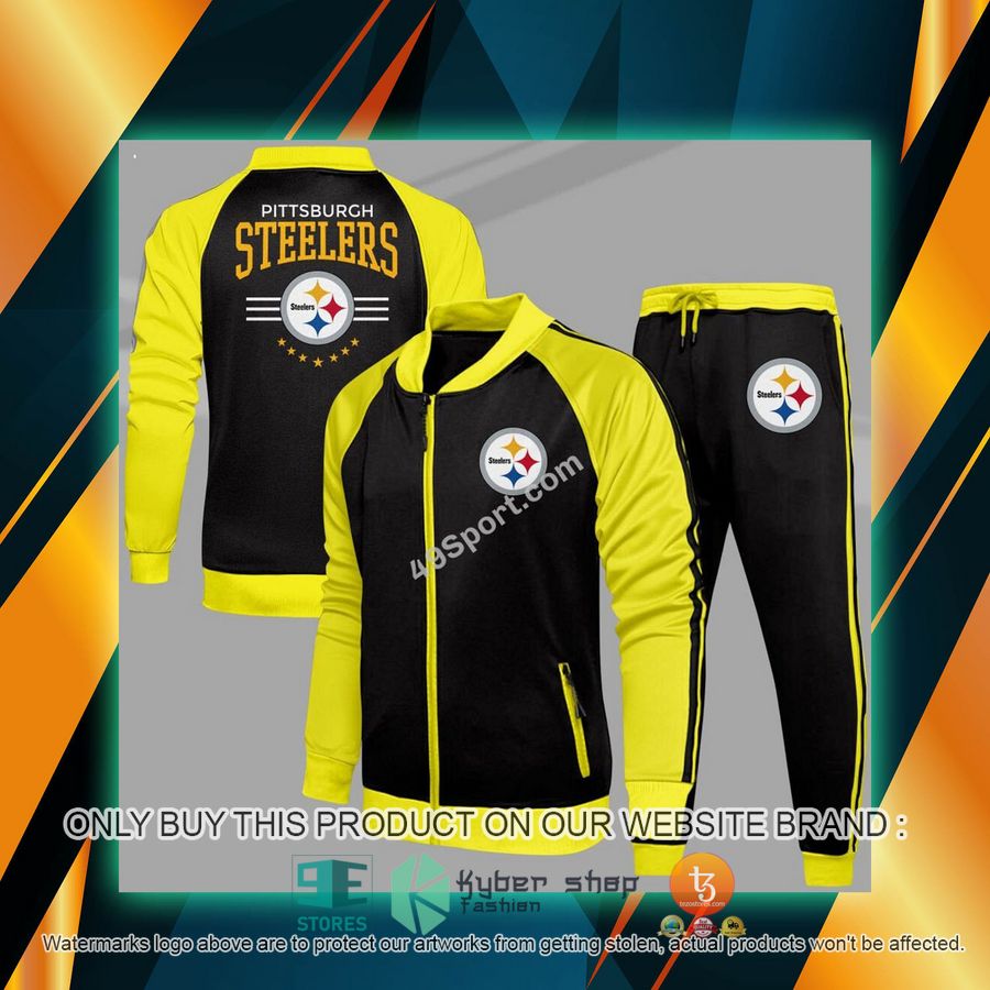 NEW Pittsburgh Steelers Logo Tracksuit Shirt, Long Pants 3 pittsburgh steelers logo sport tracksuit 3 17925