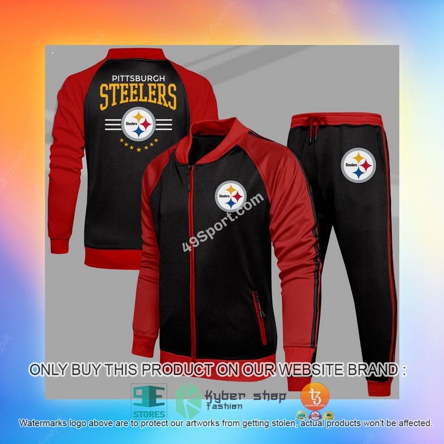 NEW Pittsburgh Steelers Logo Tracksuit Shirt, Long Pants 7 pittsburgh steelers logo sport tracksuit 7 64899