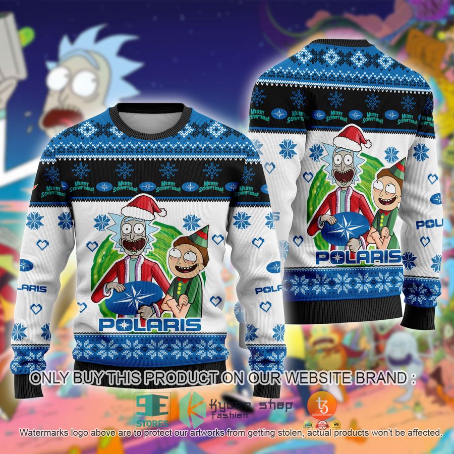 NEW Polaris Car Rick and Morty Sweatshirt 8 polaris car rick and morty ugly christmas sweater 1 76285