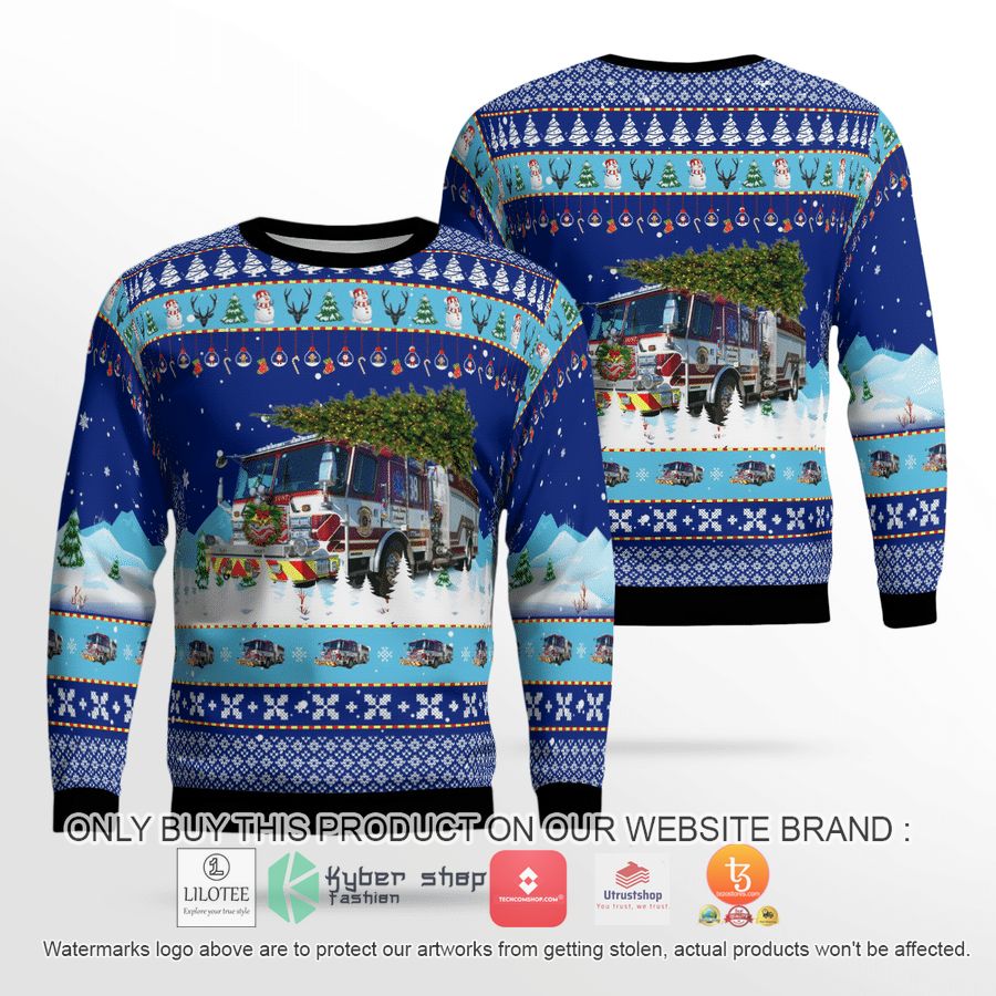 polk county fire rescue christmas 3d sweater 2 48012