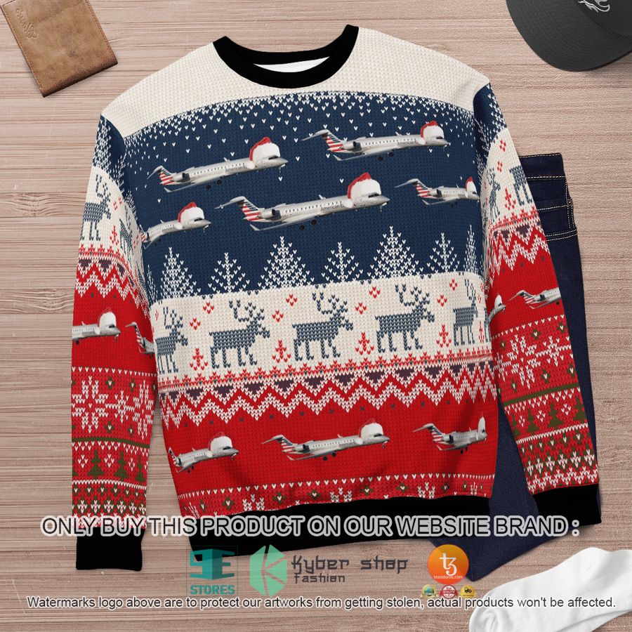 NEW PSA Airlines Bombardier CRJ700 Christmas Sweatshirt, Sweater 12 psa airlines bombardier crj700 christmas sweater sweatshirt 12 16896
